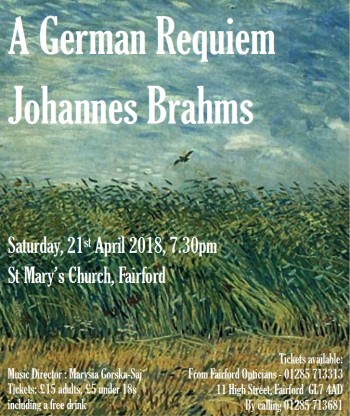 Concert: A German Requiem by Johannes Brahms